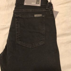 7 for All Mankind Black Second Skin Skinny Jeans